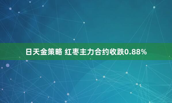 日天金策略 红枣主力合约收跌0.88%